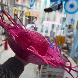 GORRO PAJA ESPANTAPÁJAROS GRANJA FUCSIA
