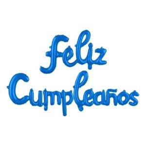 GLOBO FELIZ CUMPLE CURSIVA AZUL