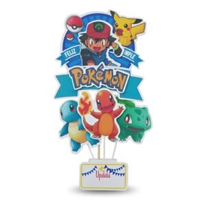 ADORNO TORTA SET FELIZ CUMPLE POKEMON