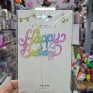 TOPPER HAPPY BIRTHDAY GLITTER MULTICOLOR
