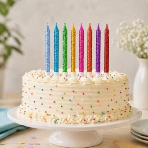 VELAS MULTICOLOR ''GLITTERY'' X8PCS.