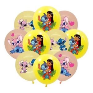 SET GLOBOS ESTAMPADOS LATEX LILO Y STITCH X10