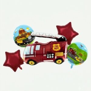 SET GLOBOS METALIZADO BOMBERO