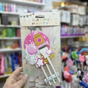 SET ADORNO TORTA TOPPERS PAPEL ASTRONAUTA ESPACIO