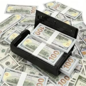 CARTERA BILLETERA LANZA BILLETES DOLARES NEGRA