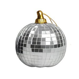 MINI CALABAZAS DISCO BALL PACK X4UN. (PLATA)