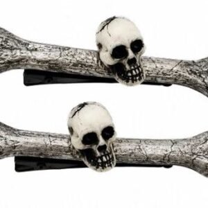 PAR DE HEBILLAS PARA EL PELO  HALLOWEEN ''BONES''
