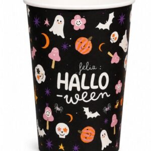 VASOS ''FELIZ HALLOWEEN'' X10UN. (NEGRO)