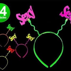 VINCHA SEXY FLUO PLASTICAS X4