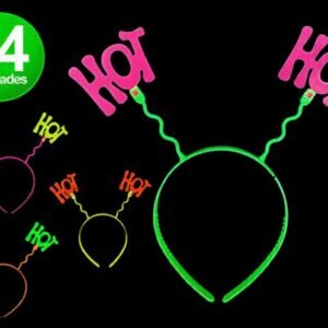 VINCHA HOT FLUO PLASTICAS X4