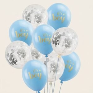 SET 10 GLOBO CONFETTI ITS A BOY