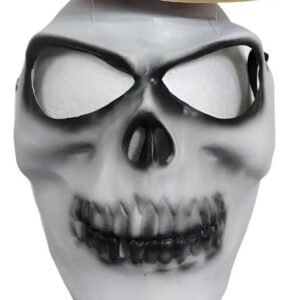 MEDIA MASCARA ESQUELETO BLANCO LATEX