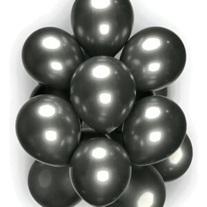 BOLSA GLOBO CHROME 10 PULGADAS NEGRO X50