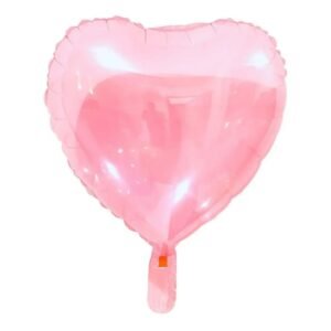 GLOBO CORAZÓN ROSA TRANSPARENTE 18´´