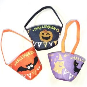 BOLSA CARAMELERA HALLOWEEN TELA NARANJA