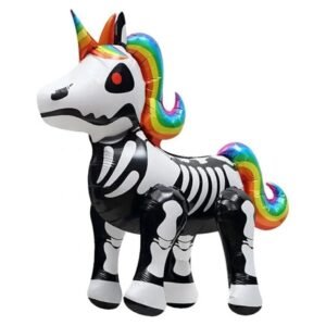 GLOBO UNICORNIO ESQUELETO HALLOWEEN