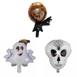 GLOBOS HALLOWEEN METALIZADOS CHICOS X3