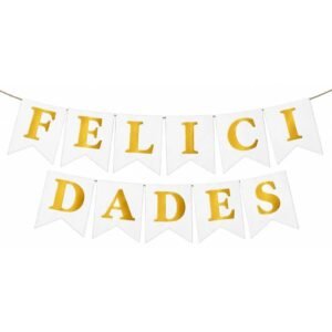 BANDERIN FELICIDADES STAMPING BLANCO