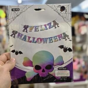 GUIRNALDA FELIZ HALLOWEEN ESQUELETO TORNASOL