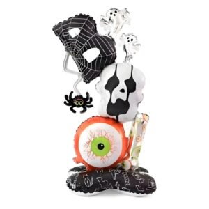 GLOBO METALIZADO 4D BOO HALLOWEEN CON BASE