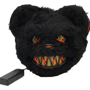 MASCARA PELUCHE OSO TEDDY NEGRO HILO DE LED