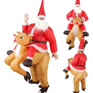DISFRAZ INFLABLE PAPA NOEL RENO ADULTO NAVIDAD