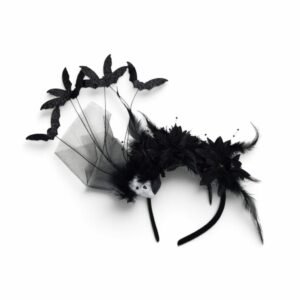 VINCHA HALLOWEEN MURCIELAGOS Y CALAVERA