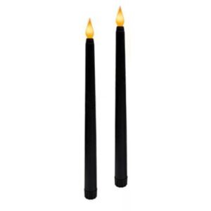 VELA LARGA NEGRA PLASTICA 27cm (PAR)