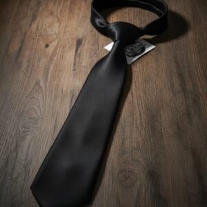 CORBATA NEGRA DE TELA (ajuste con cierre)