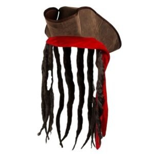 GORRO PIRATA JACK SPARROW CON PELO