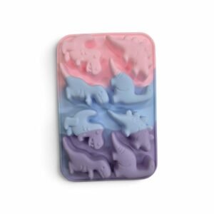 MOLDE SILICONA 8 DINOSAURIOS