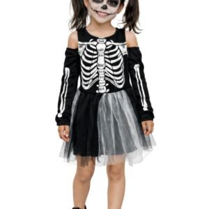 DISFRAZ ESQUELETO NIÑA S (5-6 AÑOS)